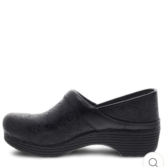 DANSKO Black LT PRO Nursing Clog Shoes Floral Tooled - Picture 11 of 11